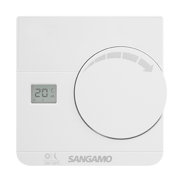 Sangamo Choice Plus  White Electronic Thermostat with Digital Display CHPRSTATD