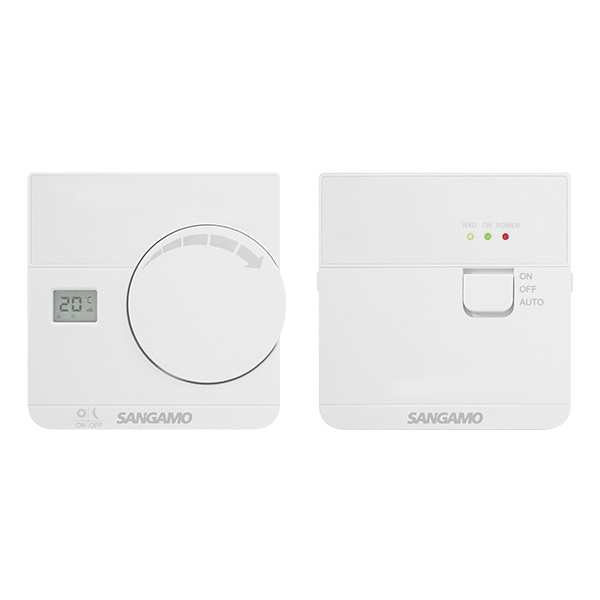 Sangamo Choice Plus White Wireless Electronic Thermostat with Digital Display CHPRSTATDRF