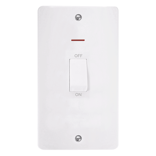 Click Mode 50A 2 Gang Double Pole Switch with LED Neon CMA2503