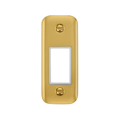 Click Deco Plus Polished Brass 1 Gang Architrave Plate DPBR471WH