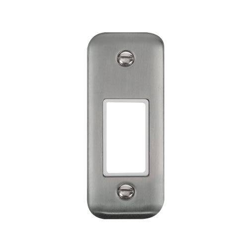 Click Deco Plus Stainless Steel 1 Gang Architrave Plate DPSS471WH