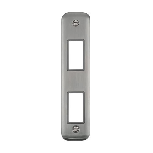Click Deco Plus Stainless Steel 2 Gang Architrave Plate DPSS472GY