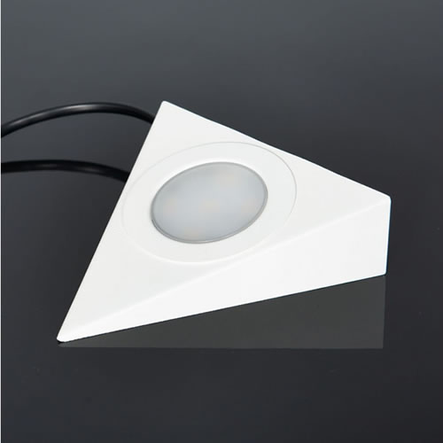 KSR Morini White Recessed / Surface 3CCT LED 2.5W Triangle Cabinet Light KSRCL206WH