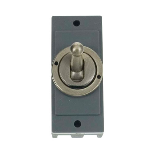 Click MD9102AB Antique Brass 10A 2 Way Toggle Switch Module