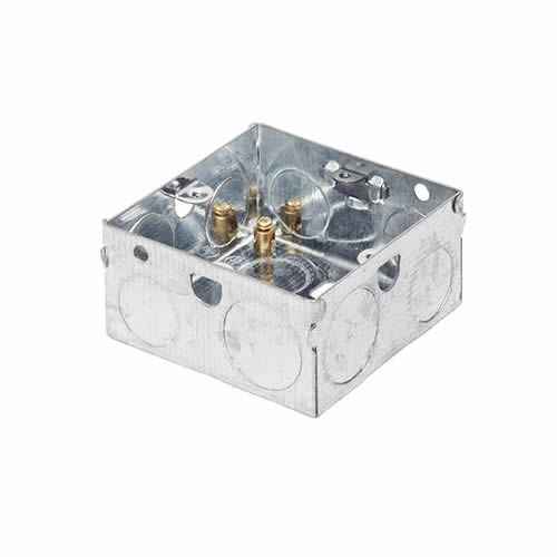 1 Gang Single 35mm Recessed Metal Knockout Back Box