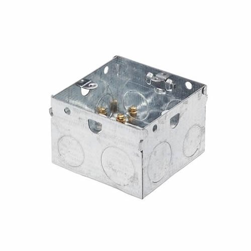 1 Gang Single 47mm Recessed Metal Knockout Back Box