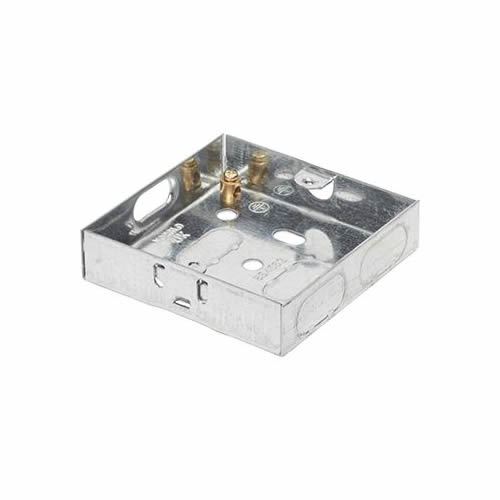 1 Gang Single 16mm Recessed Metal Knockout Back Box