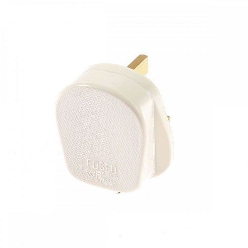 SMJ Electrical White 13A Fused Heavy Duty Plug Top RP13AW