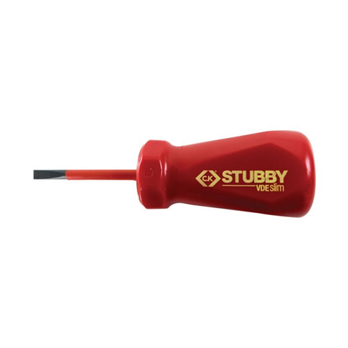 CK Tools T48344-040 Stubby VDE Slim Screwdrivers Slotted