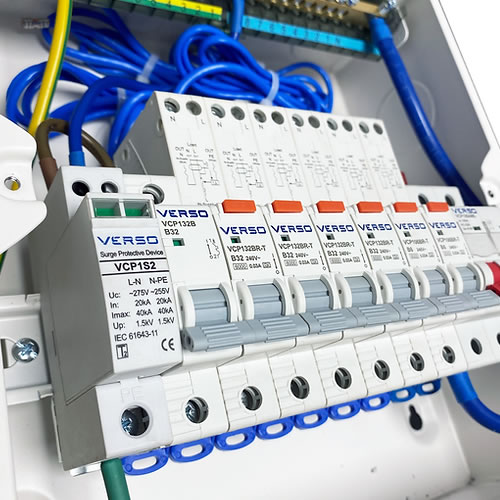 Verso 22 Way 100A Main Switch Consumer Unit SPD & OCP 18 Usable Ways VCP20MX
