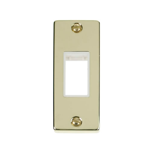 Click Deco Polished Brass 1 Gang Architrave Plate VPBR471WH