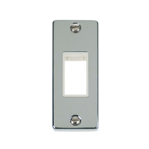 Click Deco Polished Chrome 1 Gang Architrave Plate VPCH471WH