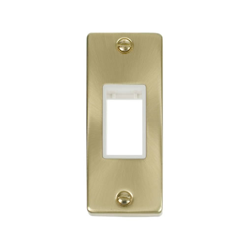 Click Deco Satin Brass 1 Gang Architrave Plate VPSB471WH