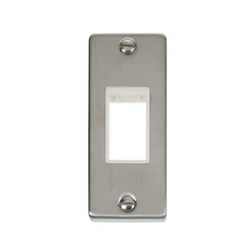 Click Deco Stainless Steel 1 Gang Architrave Plate VPSS471WH
