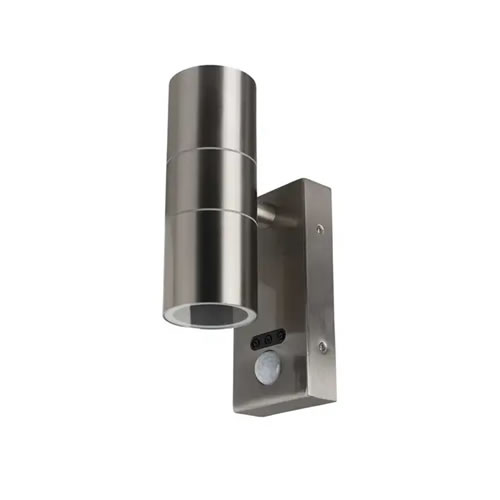 Forum Zinc Leto Up and Down Stainless Steel Wall Light PIR ZN-29179-SST-65
