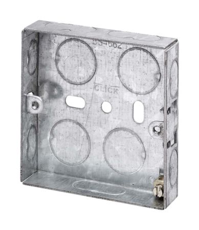 1 Gang 16mm Deep Galvanised Knock Out Box