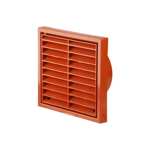 4 Inch 100mm Terracotta Fixed Grille