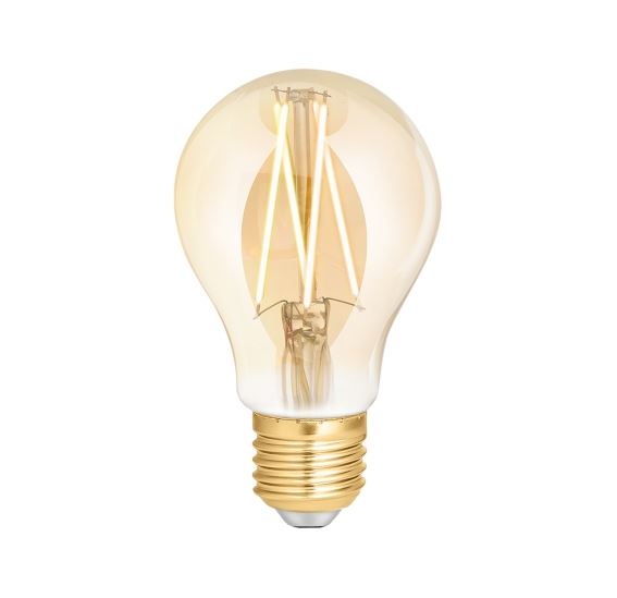 4lite WiZ LED 6.5W A60 Smart Filament Tuneable White ES Bulb Amber 4L1/8016