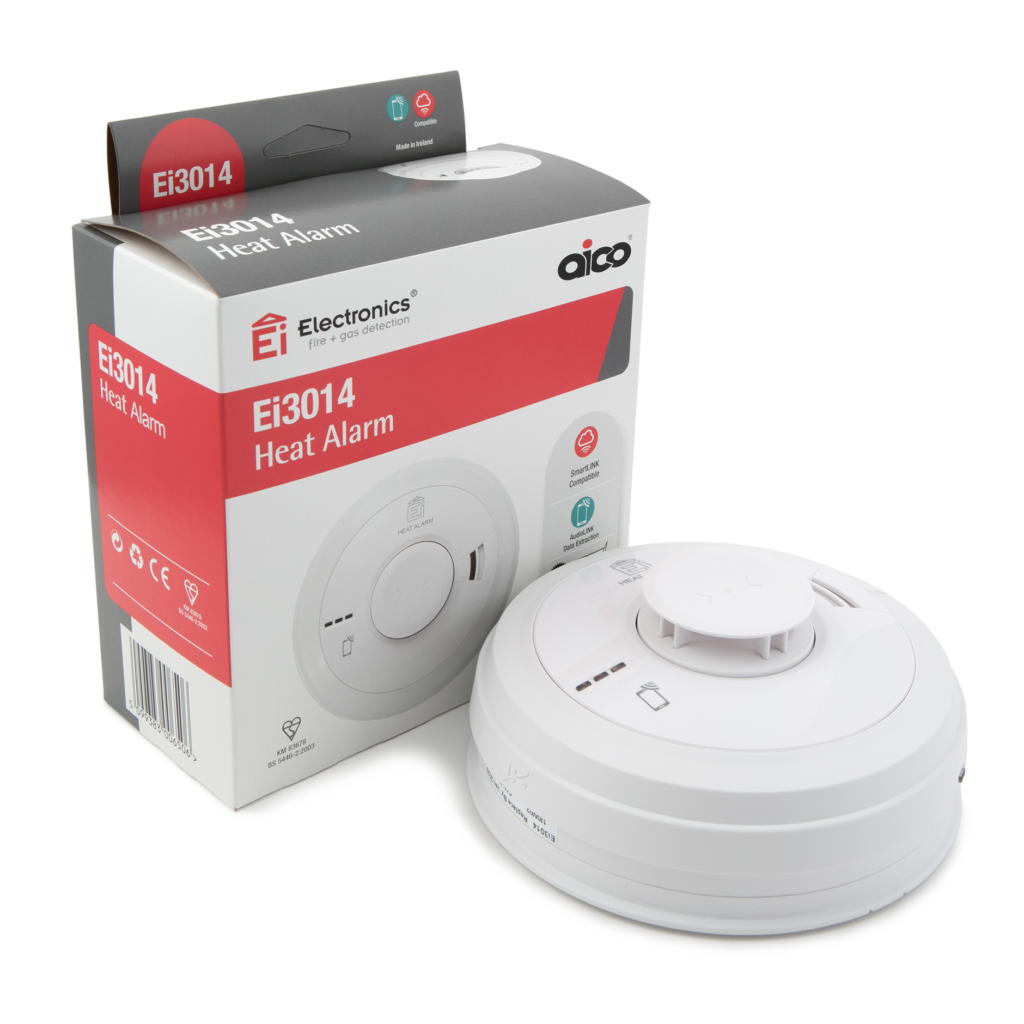 Aico Ei3014 Mains Heat Alarm with 10 Year Lithium Battery Back-up and SmartLink
