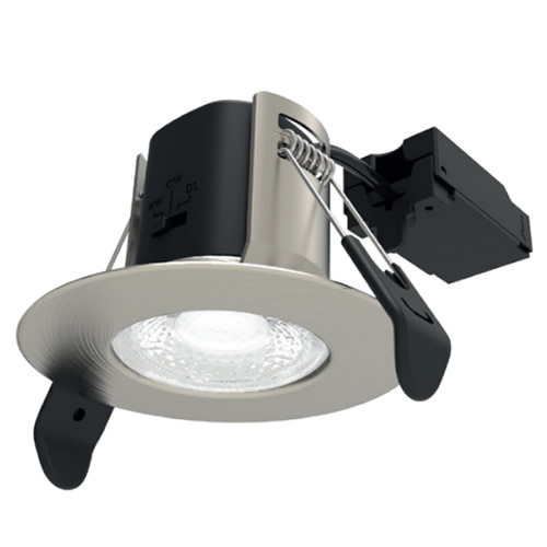 ALL LED Atom Fixed IP65 CCT S/Nickel Downlight AFD05/F/SN/CCT