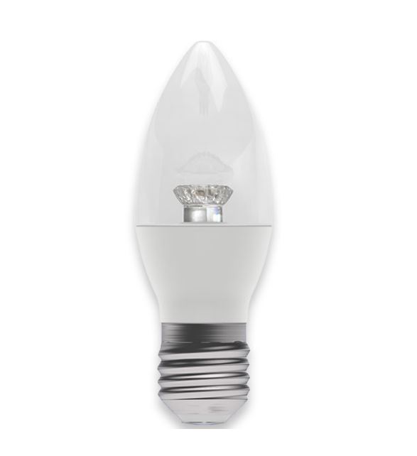 Bell 2.1W ES LED Warm White Non Dimmable Clear Candle Lamp 60507