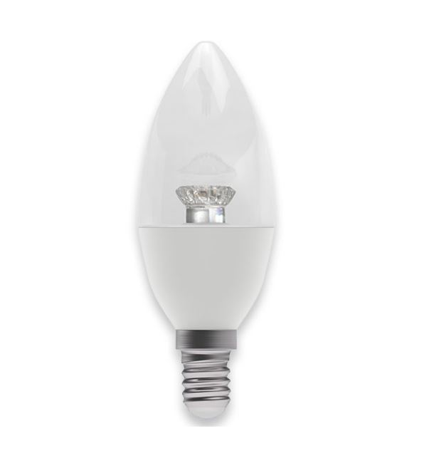 Bell 2.1W SES LED Warm White Dimmable Clear Candle Lamp 60568