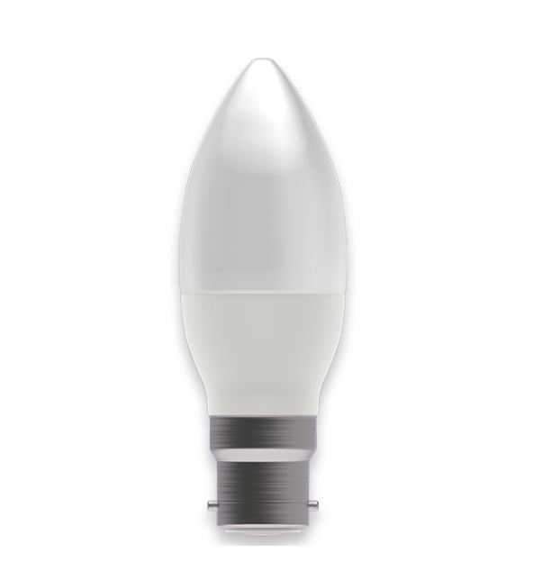 Bell 3.9W BC LED Warm White Non Dimmable Opal Candle Lamp 60508