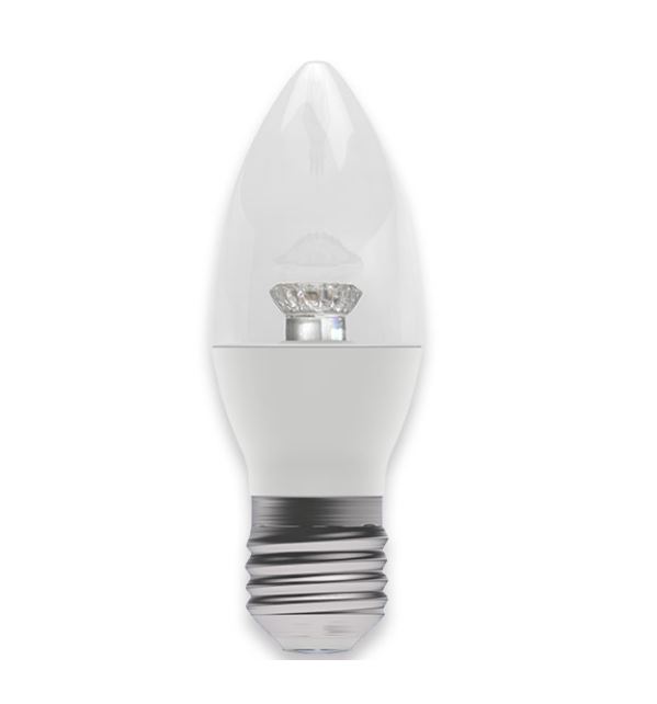 Bell 3.9W ES LED Warm White Non Dimmable Clear Candle Lamp 60565