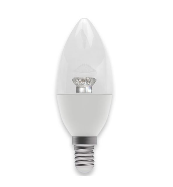 Bell 3.9W SES LED Warm White Non Dimmable Clear Candle Lamp 60564