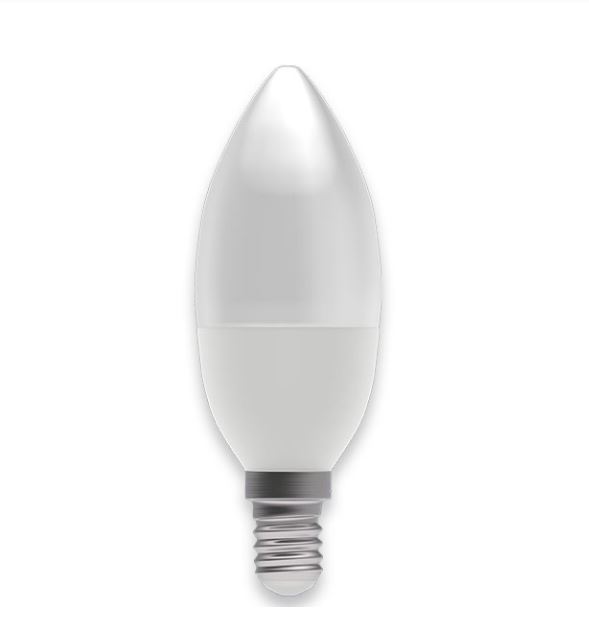 Bell 3.9W SES LED Warm White Non Dimmable Opal Candle Lamp 60510