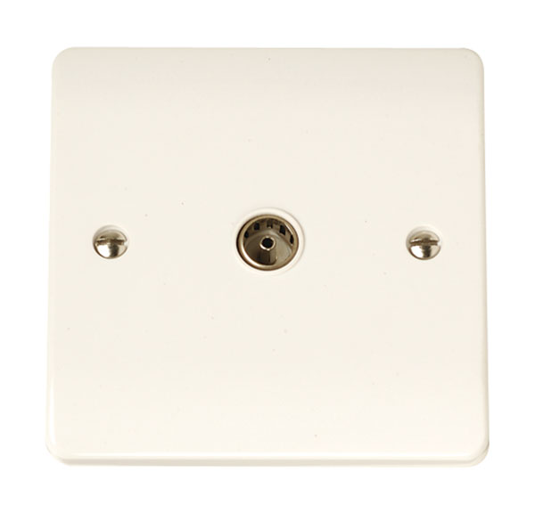 Click Curva CCA065 Single Non-Isolated Coaxial Socket Outlet 