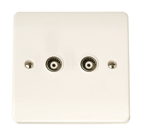 Click Curva CCA159 Twin Isolated Coaxial Plate