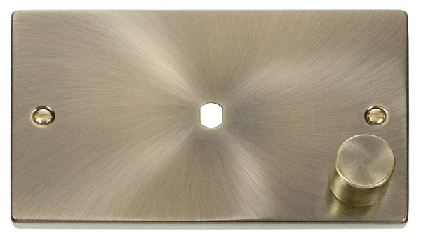 Click Deco Antique Brass Single Dimmer Plate 1000W Max VPAB185