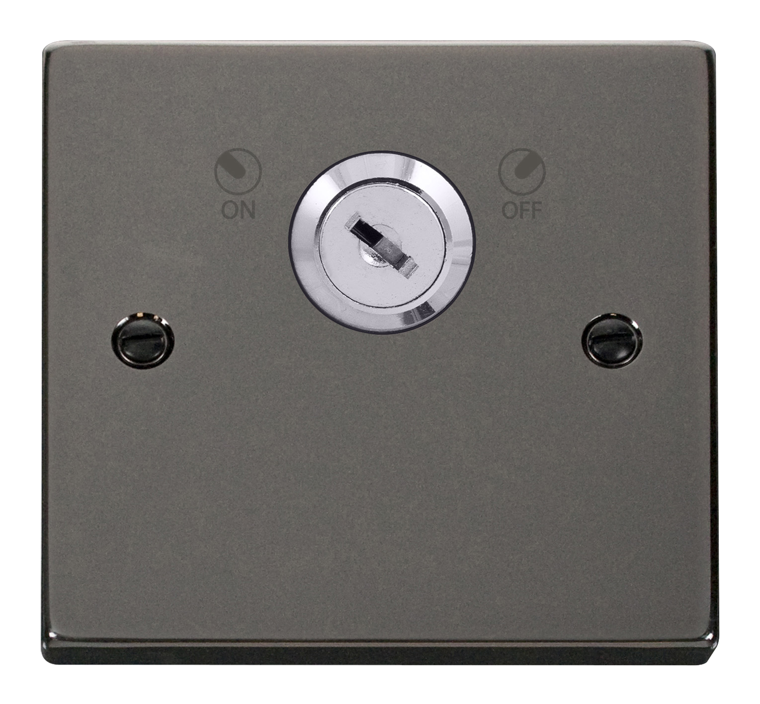 Click Deco Black Nickel 20A DP Key Lockable Switch VPBN660