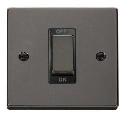 Click Deco Black Nickel 1 Gang 45A Double Pole Switch VPBN500BK
