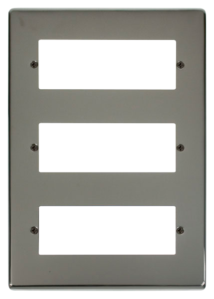 Click Deco Black Nickel 18 Way Mini-Grid Plate VPBN518