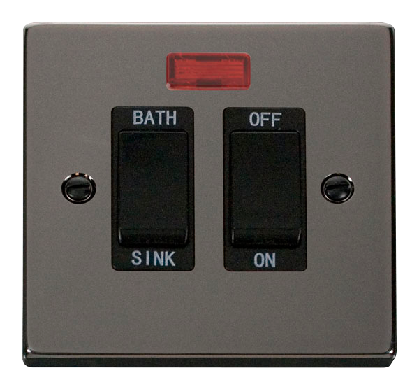 Click Deco Black Nickel 20A DP Sink/Bath Switch VPBN024BK