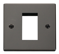 Click Deco Black Nickel New Media Single Aperture Plate VPBN310