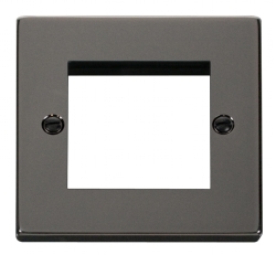 Click Deco Black Nickel New Media Twin Aperture Plate VPBN311