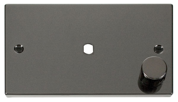Click Deco Black Nickel Single Dimmer Plate 1000W Max VPBN185