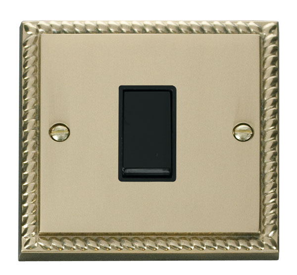 Click Deco Georgian Brass Intermediate Switch GCBR025BK