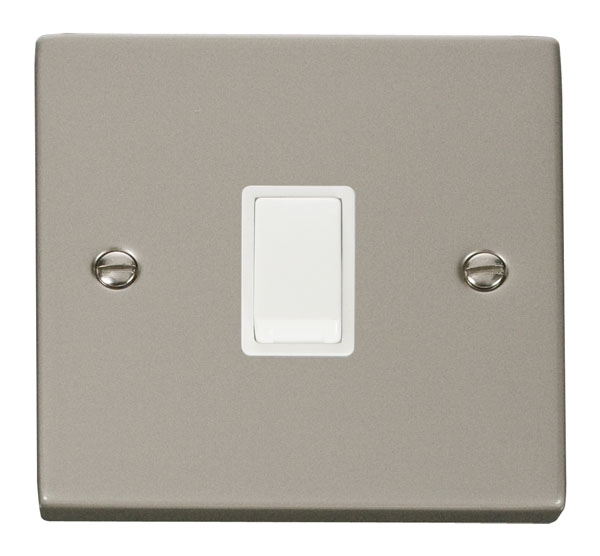 Click Deco Pearl Nickel 20A Double Pole Switch VPPN622WH