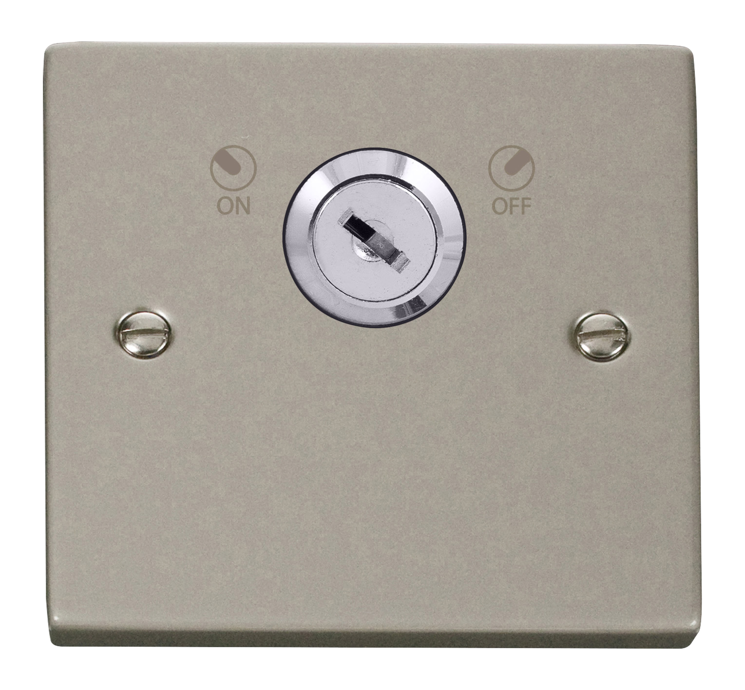 Click Deco Pearl Nickel 20A DP Key Lockable Switch VPPN660