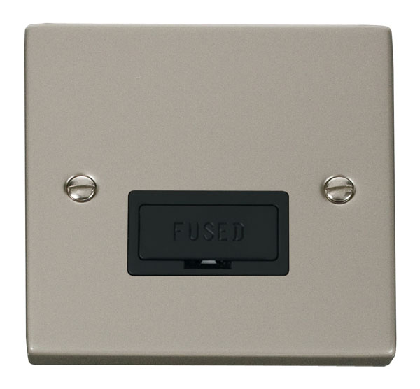 Click Deco Pearl Nickel Unswitched Fused Spur VPPN650BK