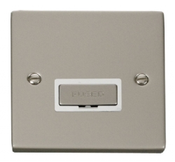 Click Deco Pearl Nickel Unswitched Fused Spur VPPN750WH