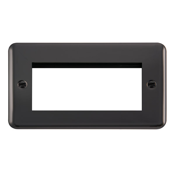 Click Deco Plus Black Nickel New Media Quad Plate DPBN312