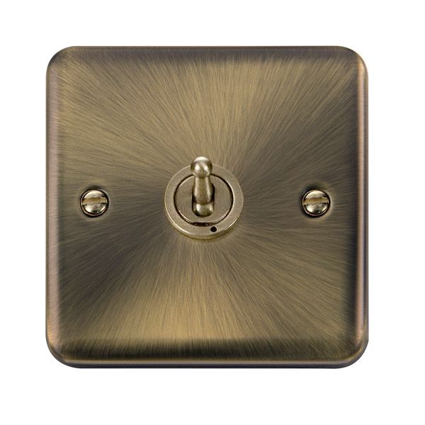 Click Deco Plus Antique Brass 1 Gang 2 Way Toggle Switch DPAB421