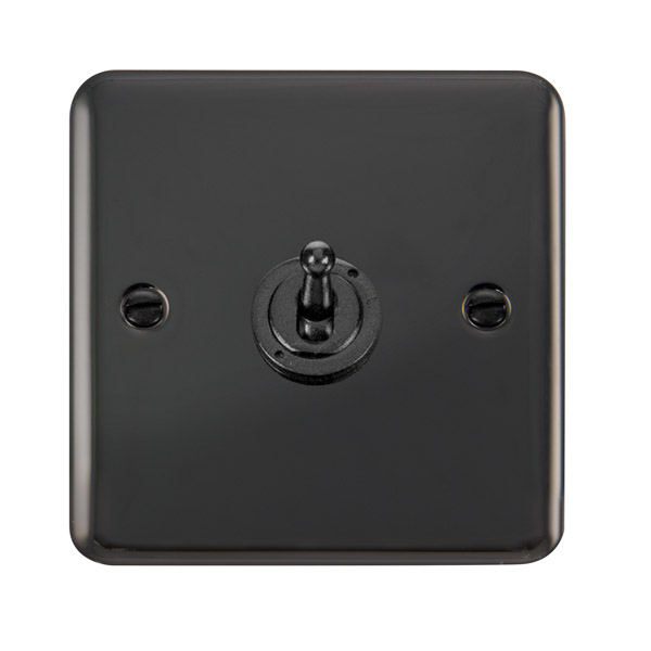 Click Deco Plus Black Nickel 1 Gang 2 Way Toggle Switch DPBN421