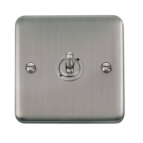 Click Deco Plus Stainless Steel 1 Gang 2 Way Toggle Switch DPSS421