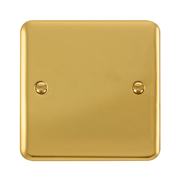 Click Deco Plus Polished Brass 1 Gang Blank Plate DPBR060